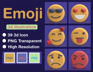 Emoji 3D Icon Pack