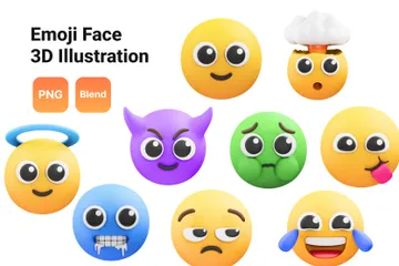 Emoji Face 3D Icon Pack