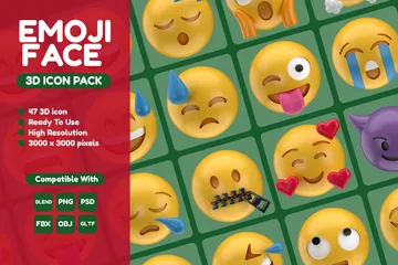 EMOJI FACE 3D Icon Pack