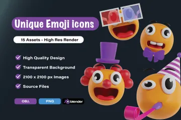 Emojis únicos Paquete de Icon 3D