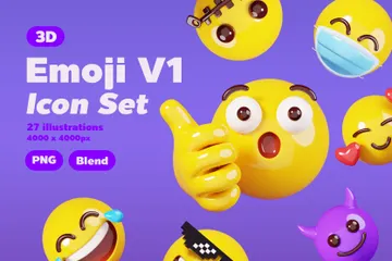 Emoji V1 3D Emoji Pack