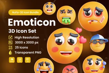 Emoticon Pacote de Icon 3D