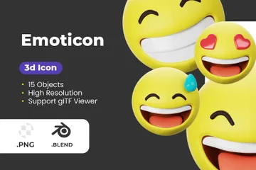 Emoticon 3D Icon Pack