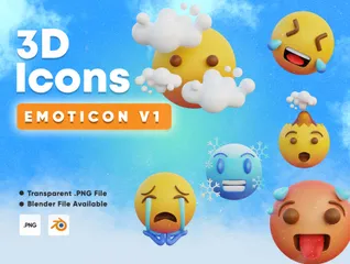 Emoticon V1 3D Emoji Pack