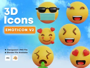 Emoticon V2 3D Emoji Pack