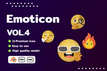 Emoticon Vol.4 Pacote de Icon 3D