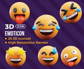 Emoticono Paquete de Icon 3D