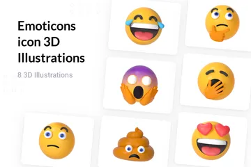 Emoticons Pacote de Illustration 3D