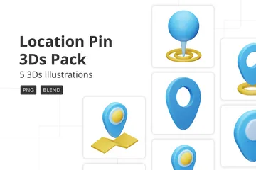 Épingle de localisation Pack 3D Icon