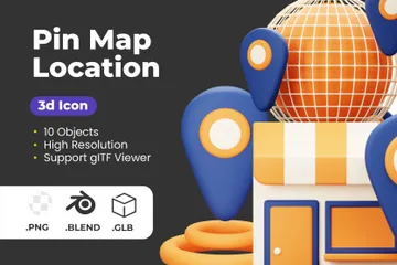 Épingle de localisation Pack 3D Icon