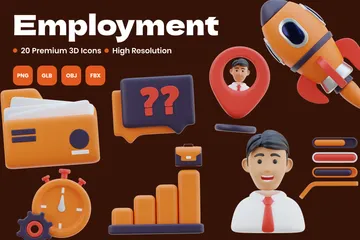 Emploi Pack 3D Icon