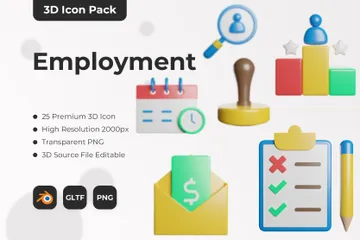 Emploi Pack 3D Icon