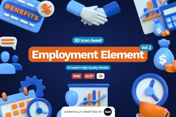 Emploi Vol2 Pack 3D Icon