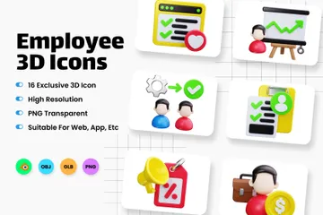 Employee 3D Icon Pack