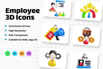 Employee 3D Icon Pack