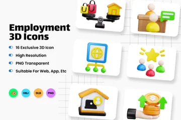 Employment 3D Icon Pack