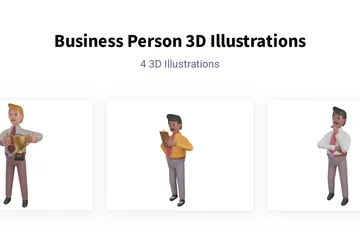 Pessoa de negócios Pacote de Illustration 3D