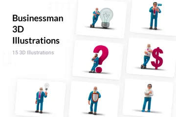 Homem de negocios Pacote de Illustration 3D