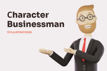 Homem de negocios Pacote de Illustration 3D