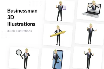 Homem de negocios Pacote de Illustration 3D