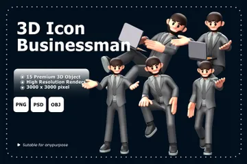 Homem de negocios Pacote de Illustration 3D