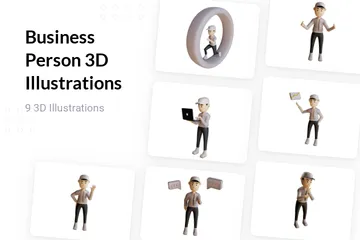 Pessoa de negócios Pacote de Illustration 3D