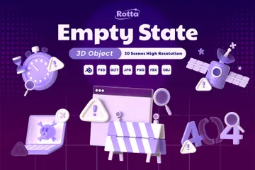 Empty State 3D Icon Pack