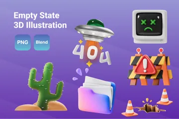 Empty State 3D Icon Pack