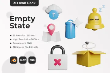 Empty State 3D Icon Pack