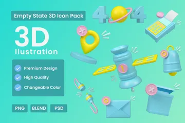 Empty State 3D Icon Pack