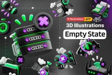 Empty State 3D Icon Pack