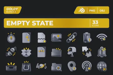 Empty State 3D Icon Pack