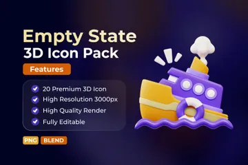 Empty State 3D Icon Pack