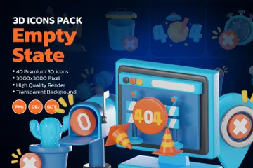 Empty State 3D Illustration Pack