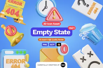 Empty State 3D Icon Pack