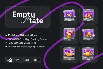 Empty State 3D Icon Pack