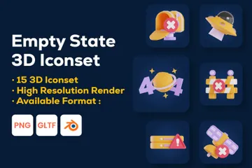 Empty State 3D Icon Pack