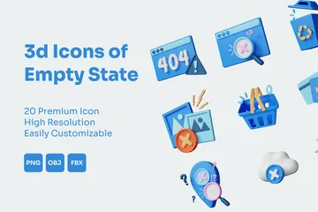 Empty State 3D Icon Pack