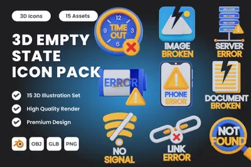 Empty State 3D Icon Pack