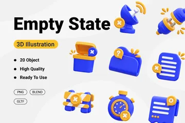 Empty State 3D Icon Pack