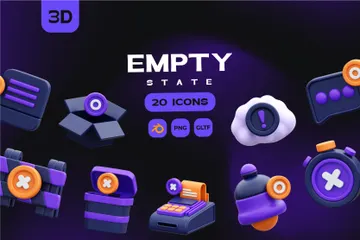 Empty State 3D Icon Pack