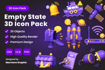 Empty State 3D Icon Pack