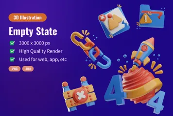 Empty State 3D Icon Pack