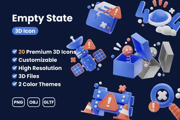 Empty State 3D Icon Pack