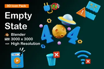 Empty State 3D Icon Pack