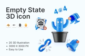 Empty State 3D Icon Pack