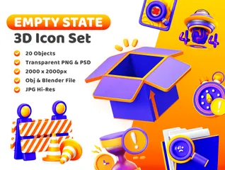 Empty State 3D Illustration Pack