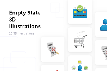 Empty State 3D Illustration Pack