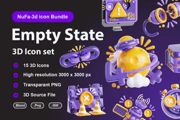 Empty State 3D Icon Pack