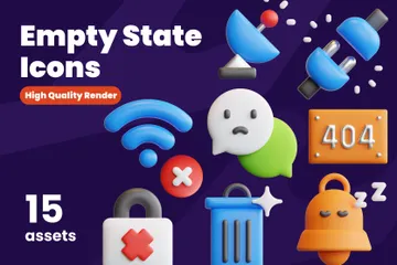 Empty State 3D Icon Pack
